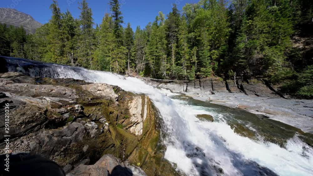 Morning view of the beautiful Mcdonald Falls Morning view of the beautiful Mcdonald Falls