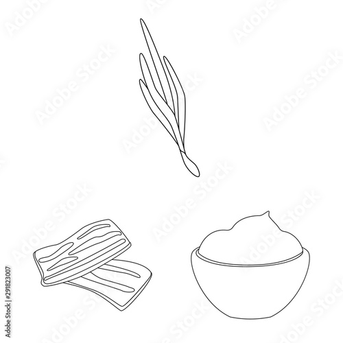 Isolated object of seasonin and ingredient sign. Set of seasonin and aroma vector icon for stock.