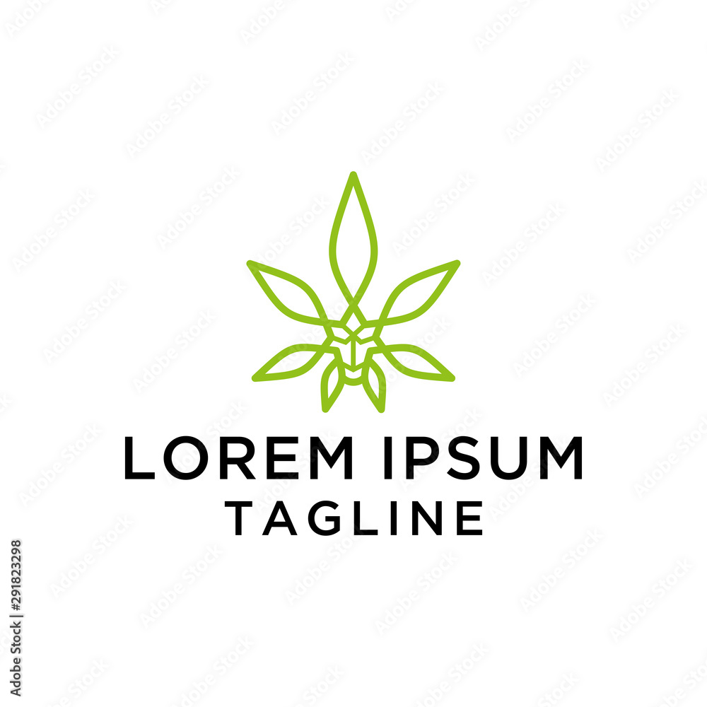 Cannabis Robot Logo Design Template