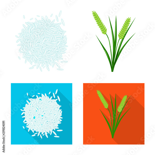 Vector design of crop and ecological icon. Collection of crop and cooking stock vector illustration.