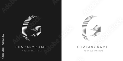G logo 3d letter modern and creative design	