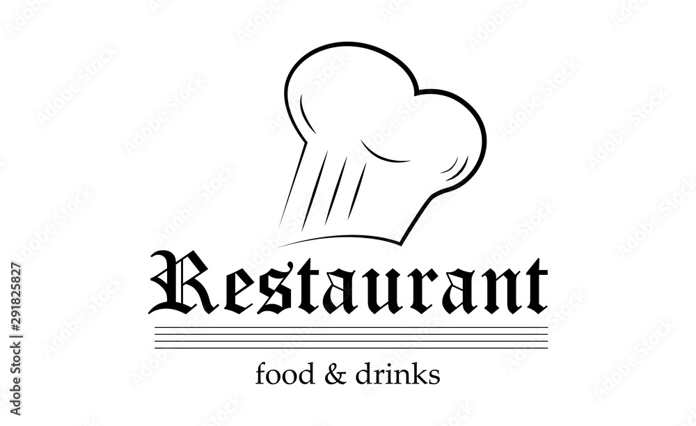 Chef Hat And Restaurant Logo -Isolated On White. Vector Illustration For Food Icon, Cooking Hat, Kitchen,Bar And Chef Logo Design.Restaurant And Chef Hat Logo For Bistro, Cook Elements And Food Labels Chef Hat And Restaurant Logo -Isolated On White. Vector Illustration For Food Icon, Cooking Hat, Kitchen,Bar And Chef Logo Design.Restaurant And Chef Hat Logo For Bistro, Cook Elements And Food Labels