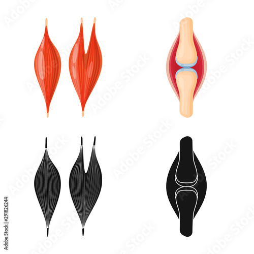 Isolated object of biology and scientific logo. Collection of biology and laboratory stock symbol for web.