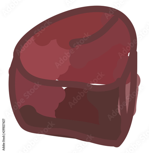 Meat filet, illustration, vector on white background.