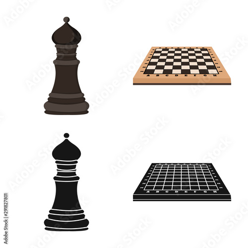 Isolated object of checkmate and thin sign. Set of checkmate and target vector icon for stock.
