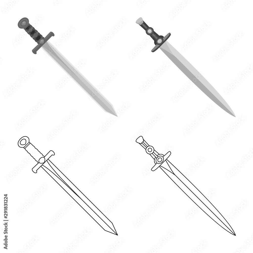 Vector design of game and armor icon. Set of game and blade stock symbol for web. Vector design of game and armor icon. Set of game and blade stock symbol for web.