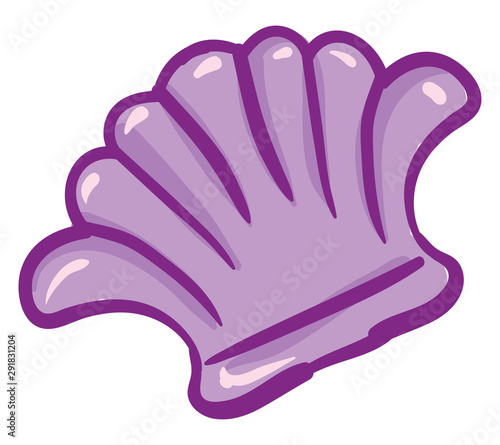 Sea pink shell, illustration, vector on white background.