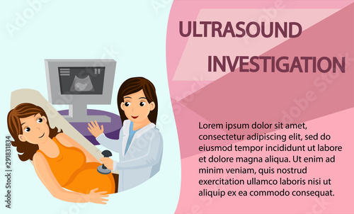 Ultrasound Diagnostics Web Banner Vector Template