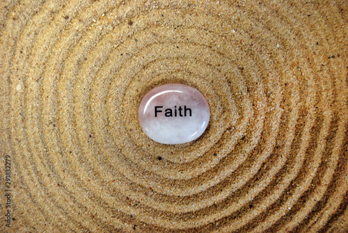 Принти на полотні faith rock on sand - very zen