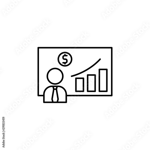 Presentation, business icon. Element of business icon. Thin line icon © aliyev84