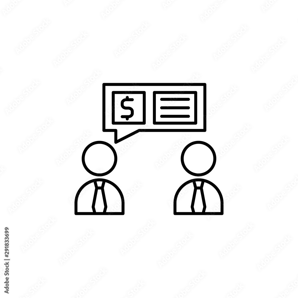 Discussion, business icon. Element of business icon. Thin line icon Discussion, business icon. Element of business icon. Thin line icon