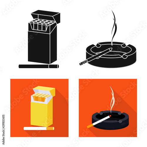 Vector illustration of refuse and stop symbol. Collection of refuse and habit stock symbol for web.