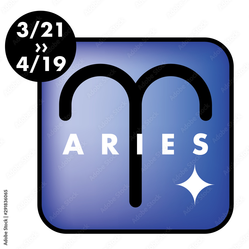 星占い 星座のアイコン イラスト 日付入 牡羊座 おひつじ座 Constellation Icon Aries Stock Vector Adobe Stock