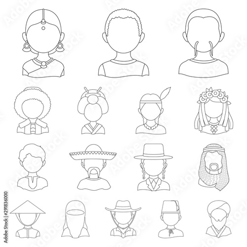 Vector illustration of imitator and resident symbol. Set of imitator and culture vector icon for stock.