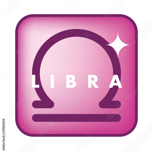 星占い・星座のアイコン・イラスト　｜てんびん座・天秤座｜Constellation icon, Libra