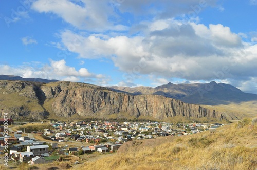 Vista panorámica del pueblo El Chaltén