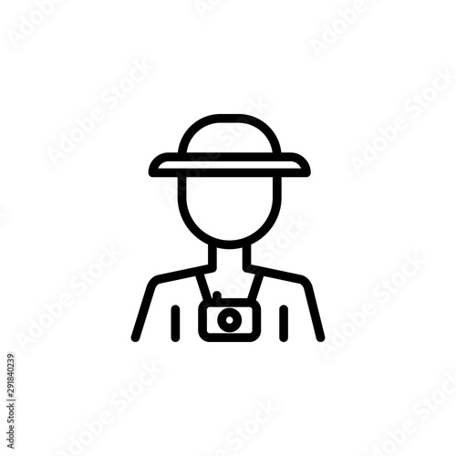 Tourist, travel icon. Element of travel icon. Thin line icon