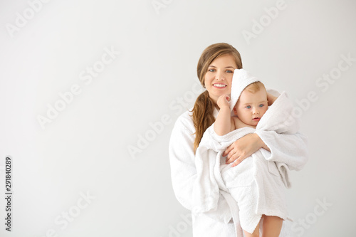 Mother and her cute little ...