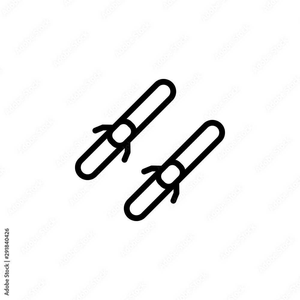 Ski, winter traveling icon. Element of travel icon. Thin line icon Ski, winter traveling icon. Element of travel icon. Thin line icon
