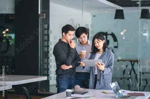 Wallpaper Mural Corporate business team discussing together in conference room during meeting at office. Teamwork and power successful meeting workplace concept. Torontodigital.ca