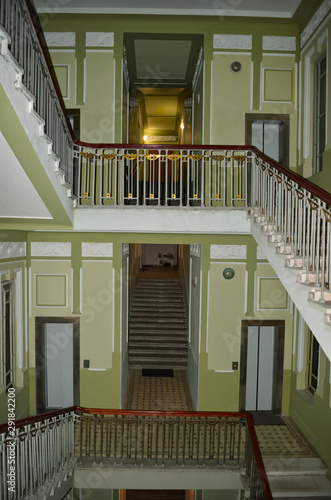 Staircase of an old mansion house constructed in the beginning of last century. Kyiv. Ukraine.