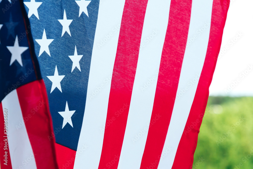 Fototapeta premium The flag of the United States is packed