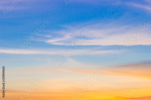 sunset sky with colorful sunlight on cloud fluffy in the evening © Nature Peaceful 