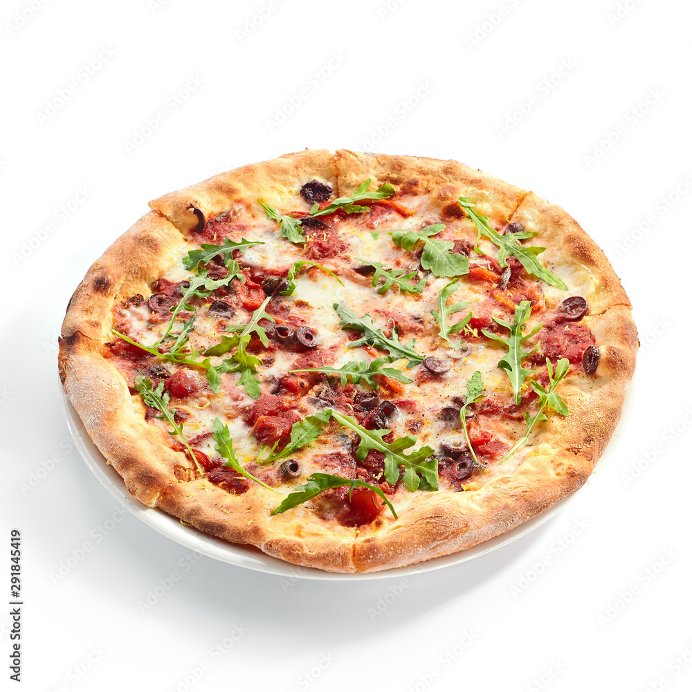 Pizza with tuna, kalamata olives and sweet pepper Pizza with tuna, kalamata olives and sweet pepper