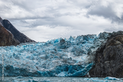clear blue glaciers