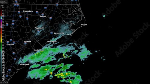 2019 Hurricane Dorian North Carolina Landfall Doppler Radar Time Lapse. This work was created using data provided by the National Weather Service that is not subject to copyright protection. photo