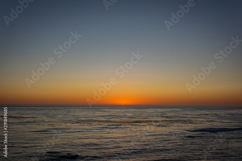 Ocean Sunset Blue Hour