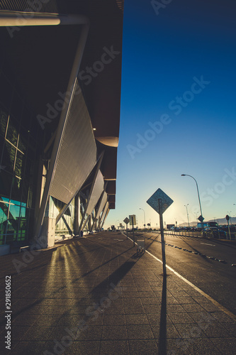 Sunset at Calama airport Chile  photo