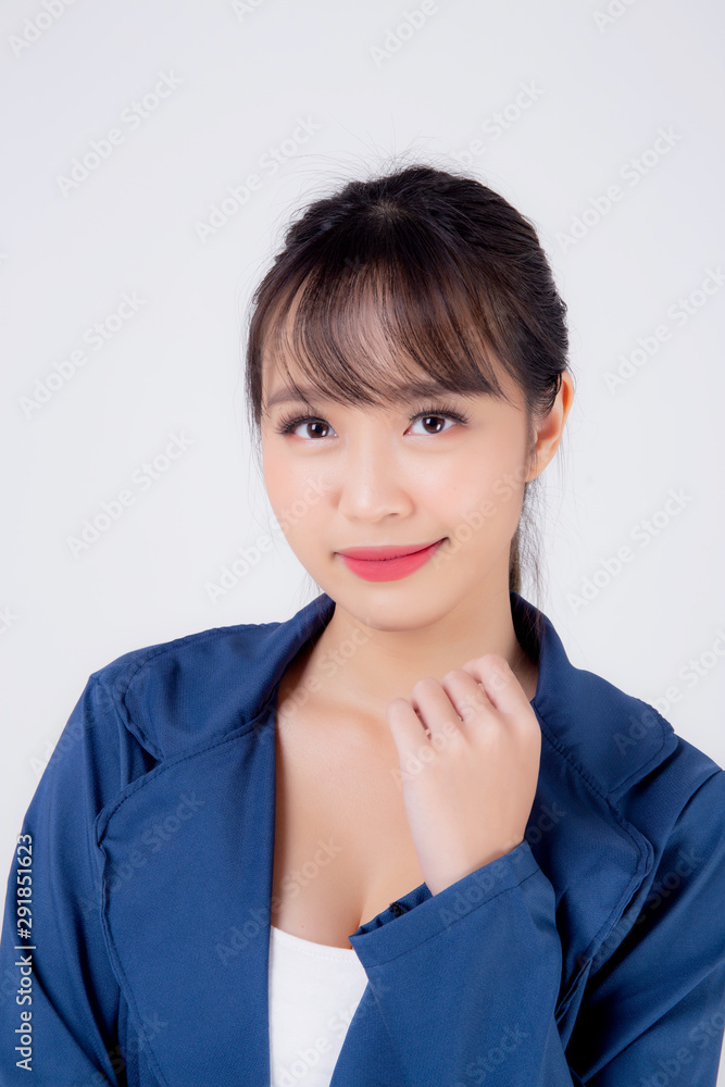 beautiful portrait young business asian woman standing with confident isolated on white background, asia businesswoman career secretary or accountant work success with smiling and happy. beautiful portrait young business asian woman standing with confident isolated on white background, asia businesswoman career secretary or accountant work success with smiling and happy.