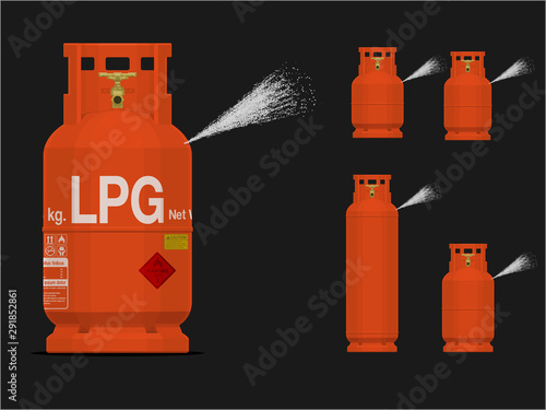 Gas leak from the cracked cylinder.