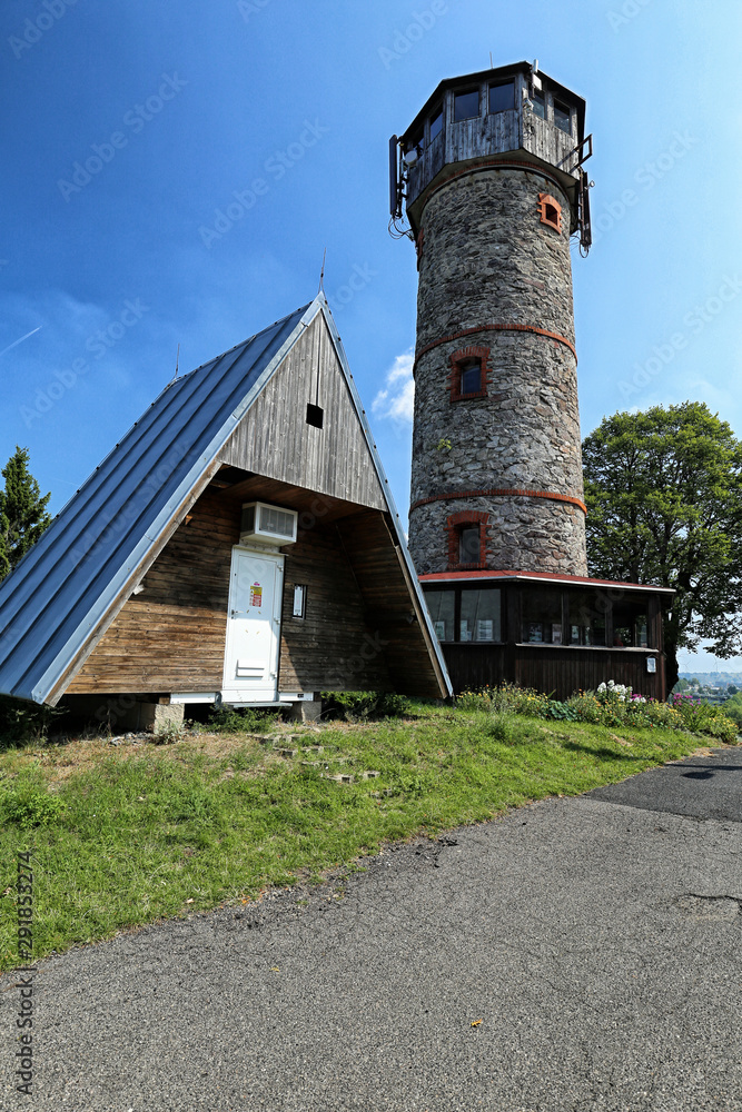 Hora-Svate-Kateriny outlook tower with small chalet