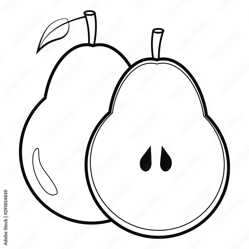 Pear Clipart Black And White