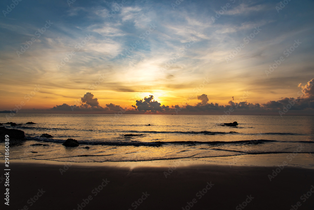 sunrise at the sea, Prachuap khiri khan, Thailand