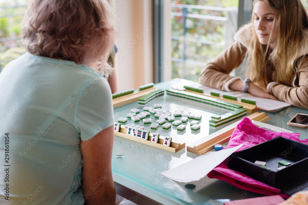 playing mahjong playing mahjong