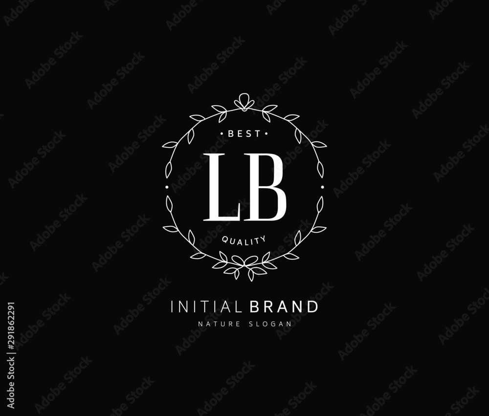L B LB Beauty vector initial logo, handwriting logo of initial signature, wedding, fashion, jewerly, boutique, floral and botanical with creative template for any company or business. L B LB Beauty vector initial logo, handwriting logo of initial signature, wedding, fashion, jewerly, boutique, floral and botanical with creative template for any company or business.