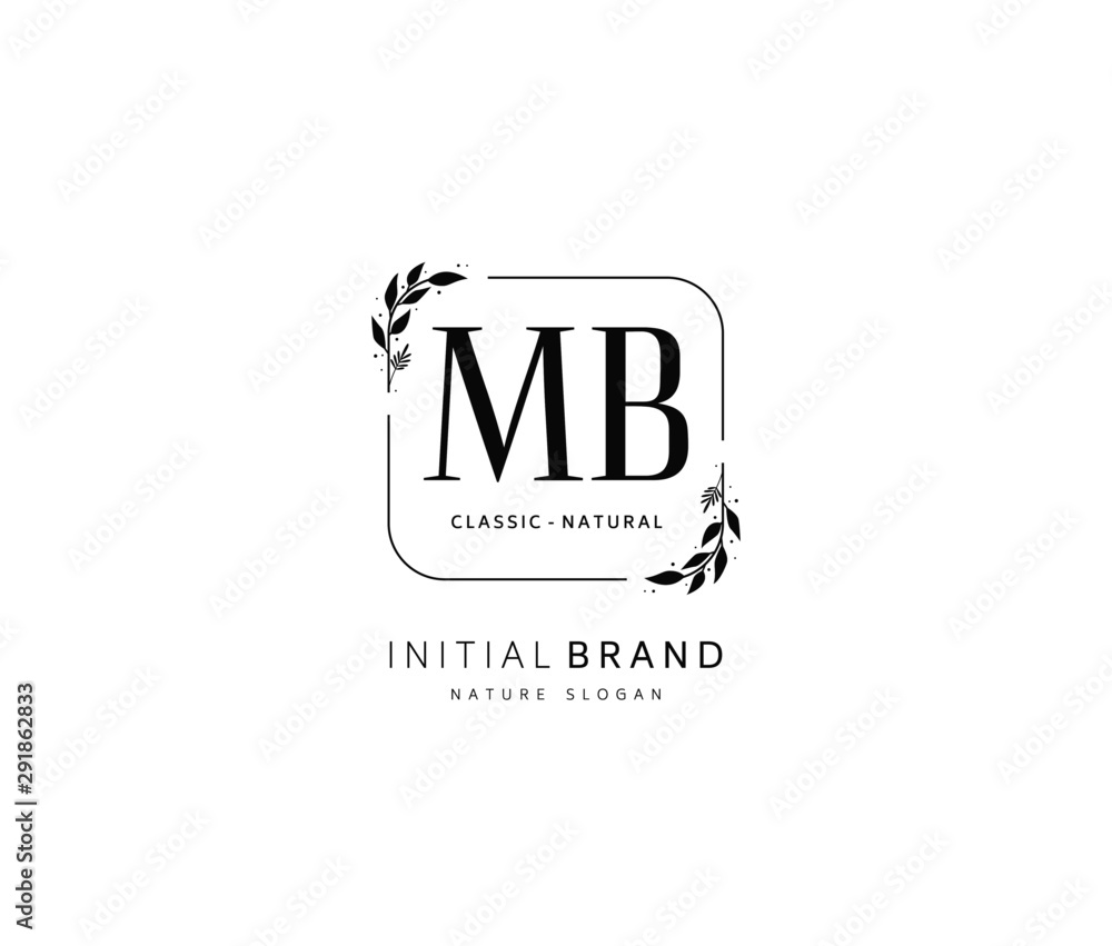 M B MB Beauty vector initial logo, handwriting logo of initial signature, wedding, fashion, jewerly, boutique, floral and botanical with creative template for any company or business. M B MB Beauty vector initial logo, handwriting logo of initial signature, wedding, fashion, jewerly, boutique, floral and botanical with creative template for any company or business.