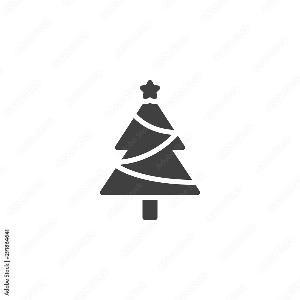 Christmas tree with star vector icon. filled flat sign for mobile concept and web design. xmas tree glyph icon. Symbol, logo illustration. Vector graphics Christmas tree with star vector icon. filled flat sign for mobile concept and web design. xmas tree glyph icon. Symbol, logo illustration. Vector graphics
