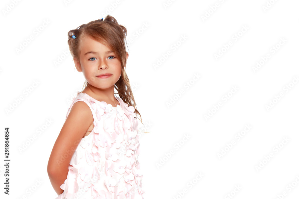 Fashionable little girl in a dress Fashionable little girl in a dress