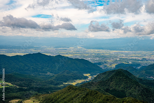 北面白山からみる村山盆地