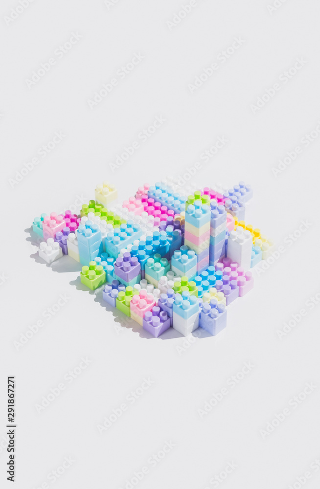 Playing blocks on white background Playing blocks on white background