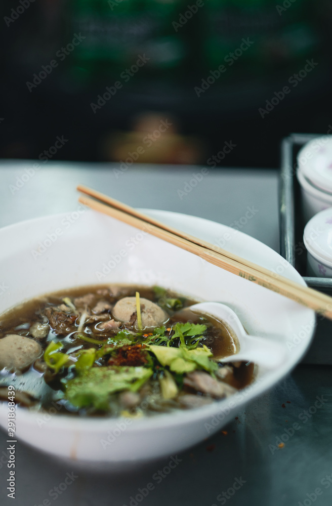 Bangkok Street Food - Beef Noodles Stock Photo | Adobe Stock