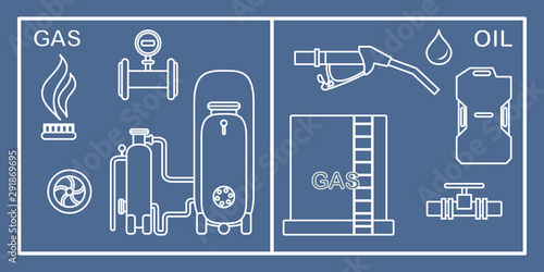 Oil, gas industry equipment. Extraction, storage