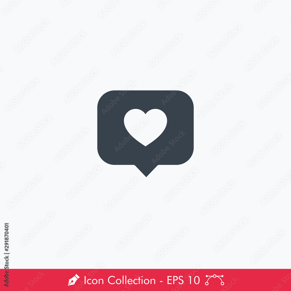 Like or Love Notification Icon / Vector Like or Love Notification Icon / Vector