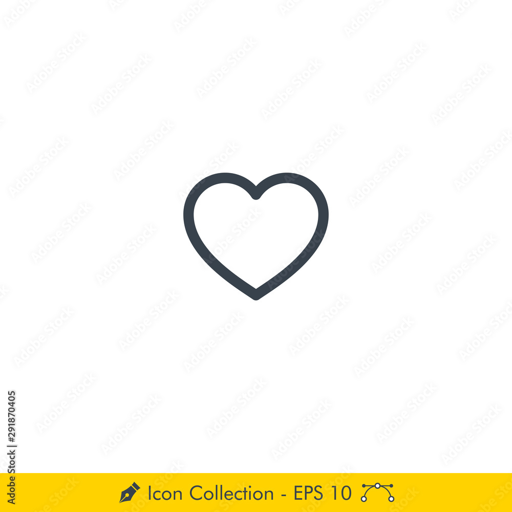 Love or Like Icon / Vector - In Line / Stroke Design Love or Like Icon / Vector - In Line / Stroke Design