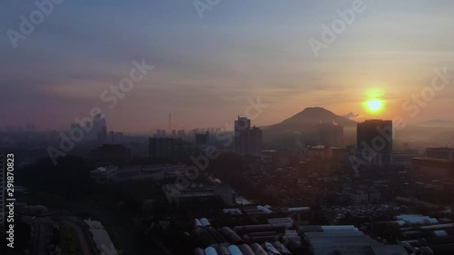 the view of Gangnam at dawn, Seoul. photo