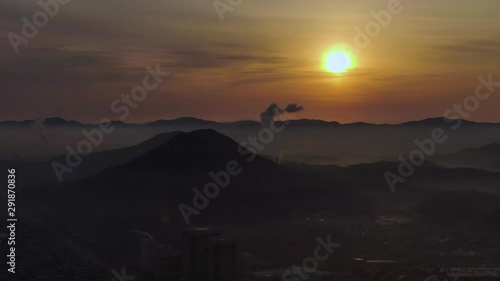 the view of Gangnam at dawn, Seoul. photo